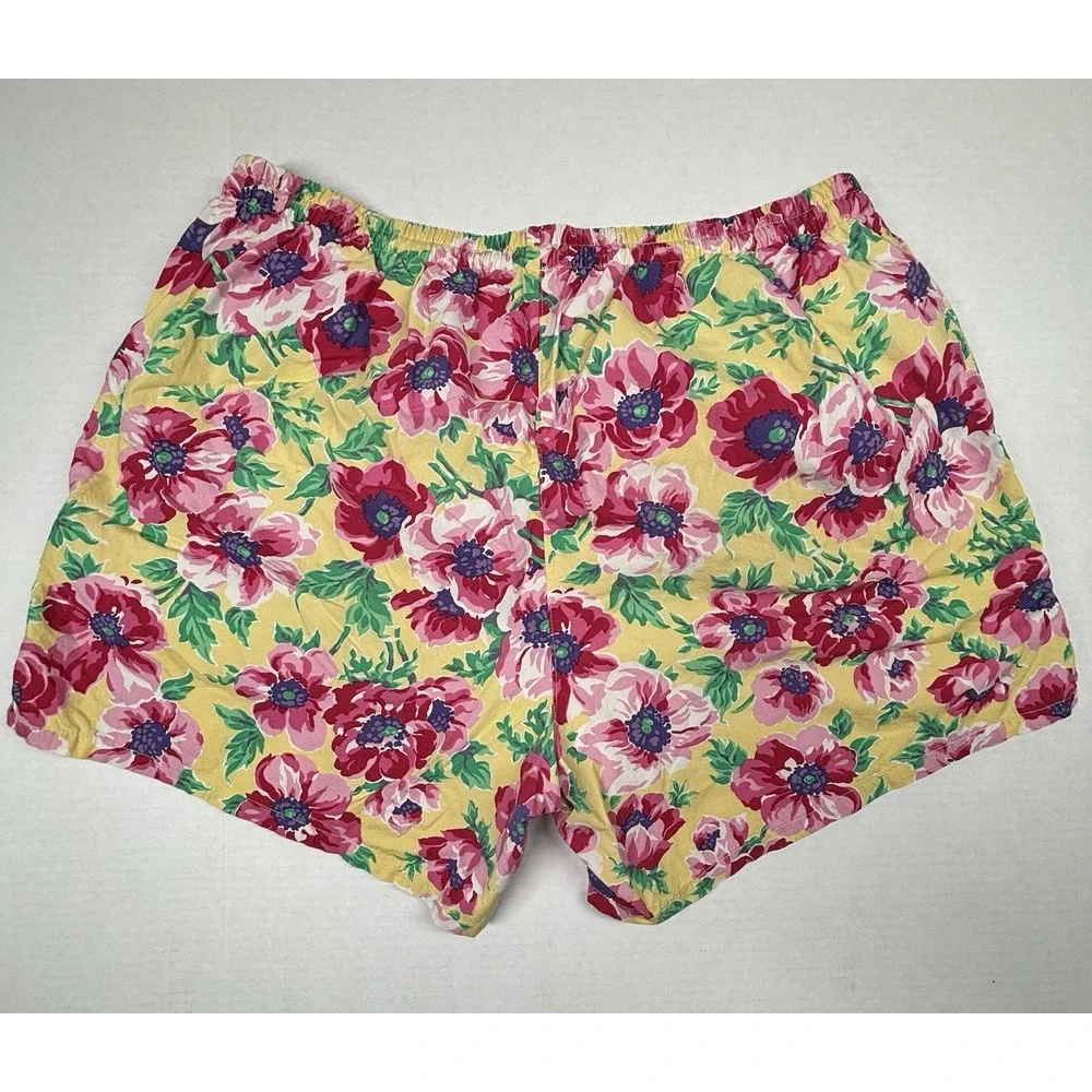 VTG Polo Ralph Lauren Mens XL Swim Trunks Floral Cotton Shorts Beach Romantic EC